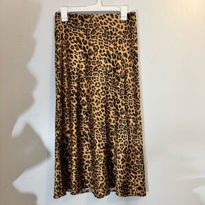 Rachel Zoe Leopard Print Midi Skirt